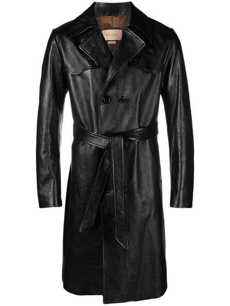 gucci trench coat|gucci leather trench coat.